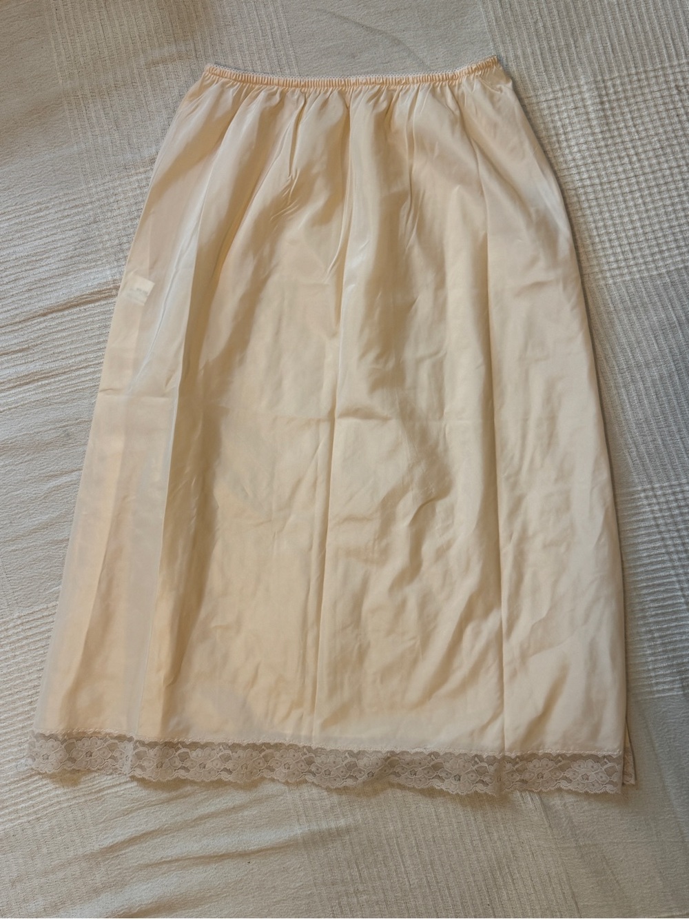 Parisian Maid I. Magnin Vintage 60s-70s Light Peach Slip Skirt XS